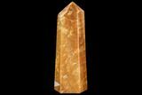 Polished, Orange Calcite Obelisk - Madagascar #108469-1